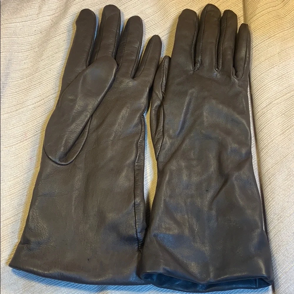 Cara by Gates lambskin/cashmere long gloves